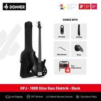 Donner DPJ - 100B Gitar Bass Elektrik - Black
