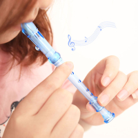 1 unit 6-lubang mudah berwarna-warni Clarinet plastik Flute pemula muzik bermain instrumen angin mainan alat muzik untuk kanak-kanak