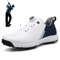 Professional Golf Shoes Men and Women 6 Nails Lightweight Comfortable Non-slip Golf Shoes Outdoor Training Golf Shoes Size 36-47