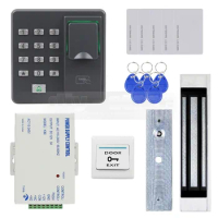 DIYSECUR Biometric Fingerprint RFID 125KHz Password Keypad Door Access Control System Kit + 180kg Electric Magnetic Lock