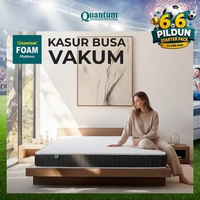 Quantum Kasur Busa Vakum Bonus Sprei & Bantal [FREE ONGKIR JAWA BALI] Tebal 30cm 140 x 200