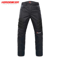 Motorcycle Pants Waterproof Anti-Fall Motorcycle Protection Equipment Wear-Resistant Motocross Black Pants Warm Men Biker Pants