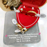 Cincin couple, cincin lamaran anti karat free box