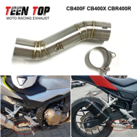 Motorcycle Exhaust Side Middle Pipe For Honda CB400F 2018~2020 CB400X CBR400R 2016-2022 Steel Motobike Muffler Escape Moto Elbow