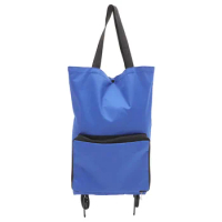 Homsfou Foldable Shopping Bag Wheels Shopping Carts Shopping Trolley Bag