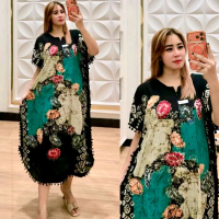 Daster Lowo Pompom Rayon Twil Adem