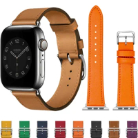 Leather Watch Straps for Apple Watch Band 44mm 49mm 45mm 42mm 40mm 41mm 38mm Sport Bracelet IWatch Series Ultra 9-8-7-6-5-4-3-SE