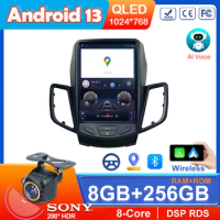 Car Stereo Auto Radio For Ford Fiesta MK7 2009-2016 Tesla Style Android 13 Multimedia Player Carplay GPS Navi Head Unit NO 2DIN