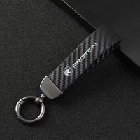 carbon fiber Leather Keychain Car Keychain Horseshoe Buckle Jewelry for proton x50 x70 x90 saga persona s50 Accessories