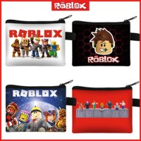 Game Roblox Cartoon Printing New Kid Wallet Organizer Trendy Zipper Coin Bag Portable Card Case Creative Christmas Birthday Gift