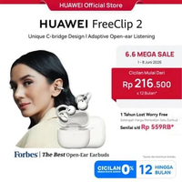 【BARU | New Varian】HUAWEI FreeClip 2 TWS Earphone l Unique C-bridge Design l Adaptive Open-ear Liste