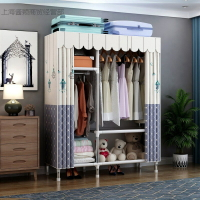 布衣櫥衣櫃簡易布衣櫃大號鋼管加粗加固櫃單雙人組裝收納架衣櫥