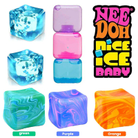 ของเล่นคลายเครียด Schylling NeeDoh Nice Cube ของเล่น NeeDoh Nice Ice Baby เหมาะสำหรับมือเล็กๆ ในการจ