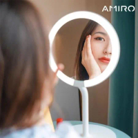 AMIRO Mate S 系列LED高清日光化妝鏡 升級Type-C接口 內附5倍放大鏡(LED鏡美妝鏡)