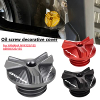For YAMAHA AEROX NVX 125 155 AEROX155 NVX125 NVX155 V1 V2 Motorcycle Accessories Aluminum Oil Filter Cup Engine Plug Cover For