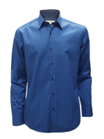 เสื้อเชิ้ตผู้ชาย คอปก แขนยาว BAB5224P4NV - สีกรมท่า