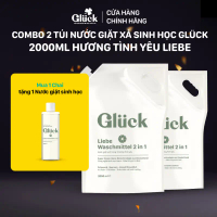 Combo 2 túi nước giặt sinh học GLUCK 2000ml, hương tình yêu Liebe
