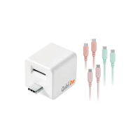【Maktar】QubiiDuo USB-C備份豆腐＋CC矽膠親膚快速傳輸充電線(白色)