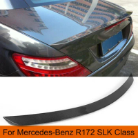 Carbon Fiber Rear Trunk Boot Lip Spoiler Wing For Mercedes-Benz SLK-Class R172 SLK 200 250 300 350 SLK55 AMG 2012 - 2013