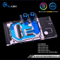 Bykski N-AS1070ICESQUALL-X GPU Water Cooling Block for ASUS GTX1060 1070