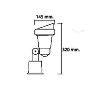โคมไฟส่องต้นไม้ E27x1 PAR38 W.L.LIGHTING รุ่น WL-5746(BK) ขนาด 6 x 6 x 20 ซม. สีดำ
