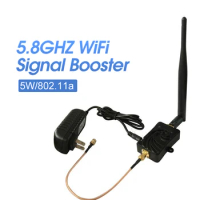 Wifi Signal Booster 5.8Ghz 5W 802.11a Signal Extender Wifi Repeater Broadband Amplifiers for 5G Router Card Bridge AP