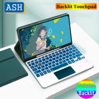 ASH Touchpad Backlit Keyboard Case for iPad Air 5 10.9 Air 4 3 2 1 Pro 11 10.5 9.7 10.2 9th 7th 8th 6th 5th with Pencil Slot