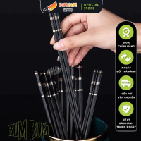Set 10 đôi đũa xịn cao cấp Bum Bum House nhựa chịu nhiệt chống trơn hàng cao cấp phong cách Nhật, đũ