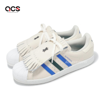 adidas 高爾夫球鞋 Superstar Golf SL 男鞋 女鞋 米白藍 皮革 流蘇 無釘 休閒鞋 愛迪達 IH2500