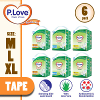 Hot Sale P.Love Standard Adult Tape Diapers - M10 / L10 / XL8 (6 Packs)