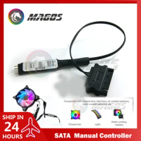 5V 3Pin RGB ARGB AURA Controller Manual SATA Power Supply LED Lighting Stripe Fan Computer Case Water Cooling kit