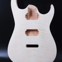 Fit Diy Ibanez Style Electric Guitar Body Mahogany+Flame Maple Veneer Hand-made Unfinished Guitar Parts