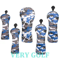 Golf Club Driver Fairway Wood Hybrid Head Cover Soft Polyester Leather with Blue Camouflage Headcover with No tag 3 5 7 x