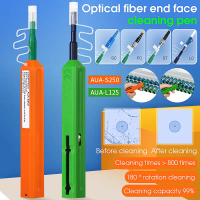 One-click SC / FC / ST / LC cleaning tool 1.25 mm. and 2.5 mm. Fiber Optic Cleaning Pen Cleans up to