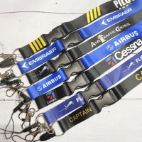 1 PC Blue AIRBUS Lanyards Neck Strap for Phone Strap BOEING Lanyard for Keys ID Card Gym USB Badge Holder CESSNA ATC Neckband