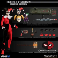 Original Mezco One:12 Dc Batman Harley Quinn Joker Woman Action Figures Gk Deluxe Edition Statue Figurine Model Doll Toys Gift