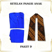 Setelan Pangsi Anak Baju Pangsi Anak Terlengkap Baju Silat Anak warna Biru STELAN+SLENDANG 6-8Y