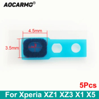 Aocarmo 5Pcs/Lot Top Bottom Microphone Mesh Grid Mic Waterproof Adhesive Membrane 4.5x3.5mm For Sony Xperia 1/5 X1 X5 XZ1 XZ3