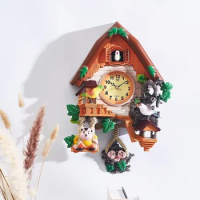 Decorative cuckoo wall clock, hourly chime, living room clock, voice activated children's clock, European cuckoo clock YD208