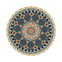 地毯北歐摩洛哥民族風圓形地毯臥室床邊地毯客廳電腦轉椅墊衣帽間書房