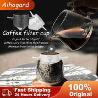 New Portable Foldable Coffee Filter Stainless Steel Easy Clean Reusable Coffee Funnel Paperless Pour Over Holder Coffee Dripper