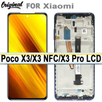 100% Tested POCO X3 Pro LCD For XIAOMI POCO X3 NFC LCD Display Touch Screen Digitizer Assembly Parts For XIAOMI POCO X3 Screen