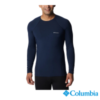 【Columbia 哥倫比亞 官方旗艦】男款-Omni-Heat鋁點保暖快排內著上衣-深藍(UAM63230NY/HF)