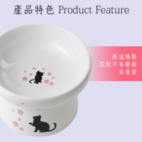 日式寵物高腳陶瓷碗