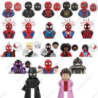 Marvel Cartoon Movie Spider-Man Across the Spider-Verse Model Mini Action Figures Building Block Toys Superhero Bricks Gifts