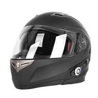 DOT Motorcycle helmet Bluetooth BM2-S with Built in 2-3 Riders 500 M Intercom Headset Smart Helmet with FM Waterproof