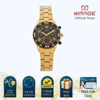 Mirage Jam Tangan Wanita Analog 8810 L Gold Original Stainless Plat Hitam