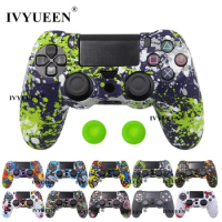 IVYUEEN for Sony PlayStation 4 PS4 Controller Protection Case Soft Silicone Gel Rubber Skin Cover for PS4 Pro Slim Gamepad Cap