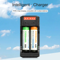 2/4/8 Slots AA/AAA Battery Charger Nickel Hydrogen Rechargeable Battery Charger USB Output Support Overcharging Light Protection