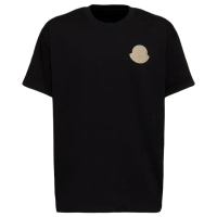 【MONCLER】秋冬新款 男款 品牌LOGO 雙面兩穿短袖T恤-黑色/深藍色(S號、M號、L號、XL號)